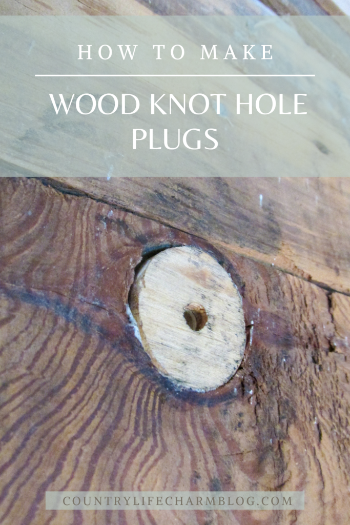 how to make wood knot hole plugs